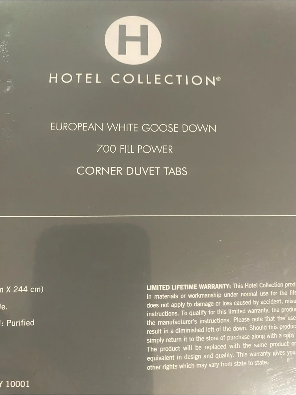 Hotel Collection Goose Down Comforter - White king Medium Weight